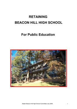 Retaining Beacon Hill High School