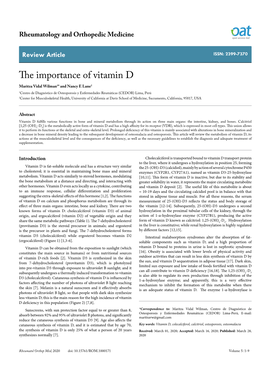 The Importance of Vitamin D