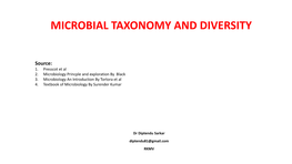 Microbial Taxonomy and Diversity