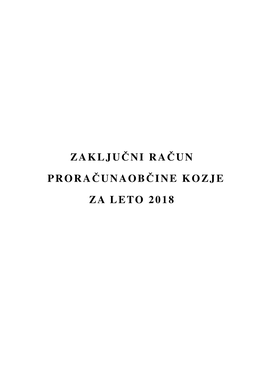 Zaključni Račun Proračunaobčine Kozje Za