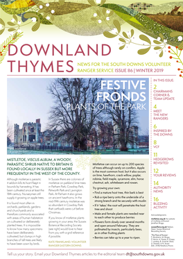 Downland Thymes News for the South Downs Volunteer