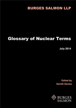 Glossary of Nuclear Terms