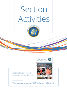 A Round up of Recent Activities in Our Sections the Journal January 2018