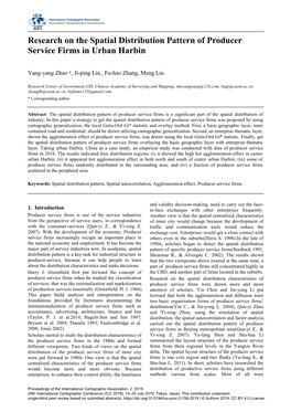 Research on the Spatial Distribution Pattern of Producer Service Firms in Urban Harbin