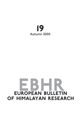 European Bulletin of Himalayan Research (EBHR)