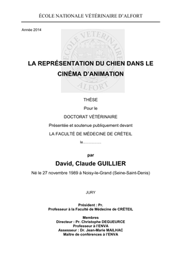 La Représentation Du Chien Dans Le Cinéma D'animation