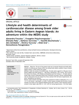 Lifestyle and Health Determinants of Cardiovascular Disease Among