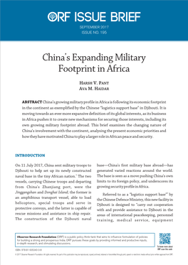 China's Expanding Military Footprint in Africa