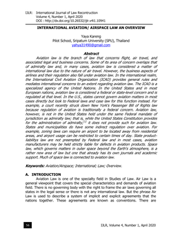 AIRSPACE LAW an OVERVIEW Yaya Kareng Pilot School, Sripatum