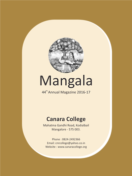 Mangala 44Th Annual Magazine 2016-17