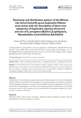 Taxonomy and Distribution Pattern of the African Rain