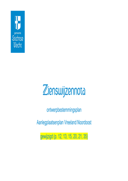 Gewijzigde Zienswijzennota Bp Aanlegplaatsenplan Vreeland