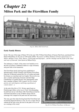 Chapter 22 Milton Park and the Fitzwilliam Family
