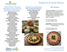 Sandwich & Wrap Platters