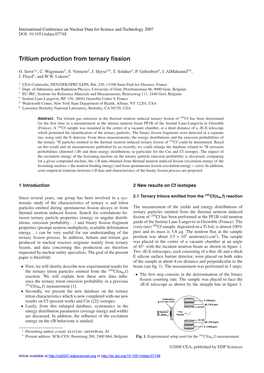 Tritium Production from Ternary Fission