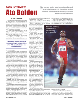 Ato Boldon World Championships by Sieg Lindstrom out Here As the Only One [Addressing Reality]