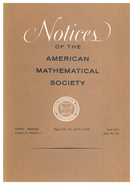 Notices of the American Mathematical