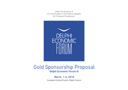 Gold Sponsorship Proposal Delphi Economic Forum III