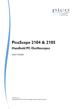 Picoscope 2104 & 2105 User's Guide