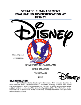 Strategic Management Evaluating Diversification at Disney