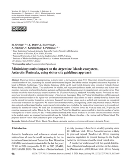 Minimizing Tourist Impact on the Argentine Islands Ecosystem, Antarctic Peninsula, Using Visitor Site Guidelines Approach