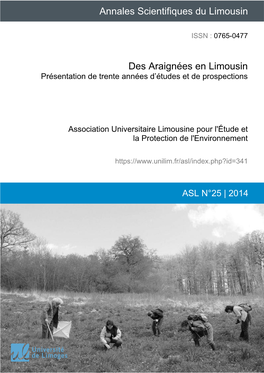 Des Araignées En Limousin Annales Scientifiques Du Limousin