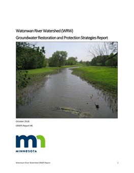 Watonwan River Watershed (WRW) Groundwater Restoration and Protection Strategies Report