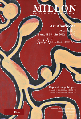 Art Aborigène Australie Samedi 16 Juin 2012 - 16H30