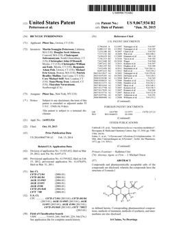 (12) United States Patent (10) Patent No.: US 9,067,934 B2 Pettersson Et Al