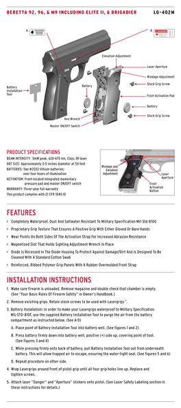 Features Installation Instructions