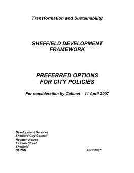 Preferred Options for City Policies