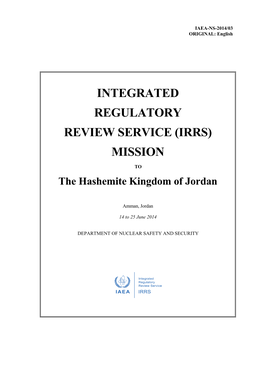 Integrated Regulatory Review Service (IRRS) Mission