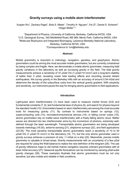 Gravity Surveys Using a Mobile Atom Interferometer