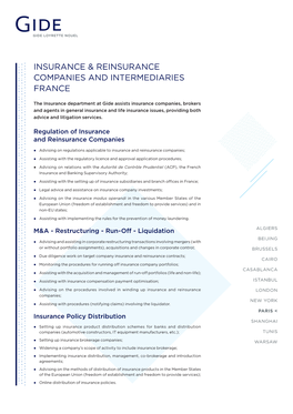 Insurance & Reinsurance Companies And