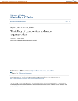 The Fallacy of Composition and Meta-Argumentation