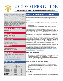 2017 Voters Guide by the Council for Intown Neighborhoods and Schools (Cins)