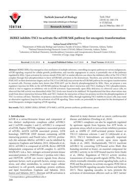 IKBKE Inhibits TSC1 to Activate the Mtor/S6K Pathway for Oncogenic Transformation