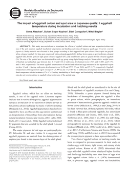 The Impact of Eggshell Colour and Spot Area in Japanese Quails: I