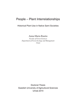 Plant Interrelationships