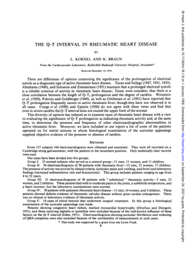 The Q-T Interval in Rheumatic Heart Disease