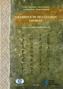 Tolerance in Multiethnic Georgia