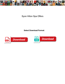 Syon Hilton Spa Offers