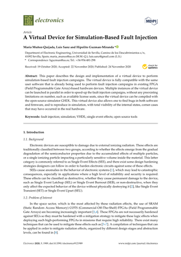 A Virtual Device for Simulation-Based Fault Injection