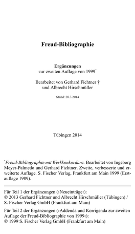 Freud-Bibliographie
