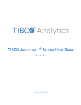 TIBCO Jaspersoft Studio User Guide