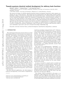 Arxiv:1807.00704V2 [Physics.Chem-Ph] 1 Aug 2018 Ware by Swapping the Integral Calculator