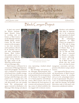 Great Basin Glyph Notes the Newsletter of the Nevada Rock Art Foundation Member International Federation of Rock Art Organizations