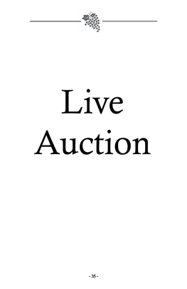2019 Live Auction Catalog