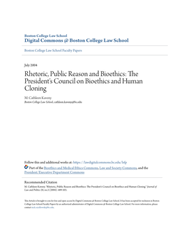 The President's Council on Bioethics and Human Cloning M