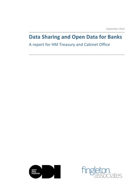 Report on Data Sharing and Open Data for Banks